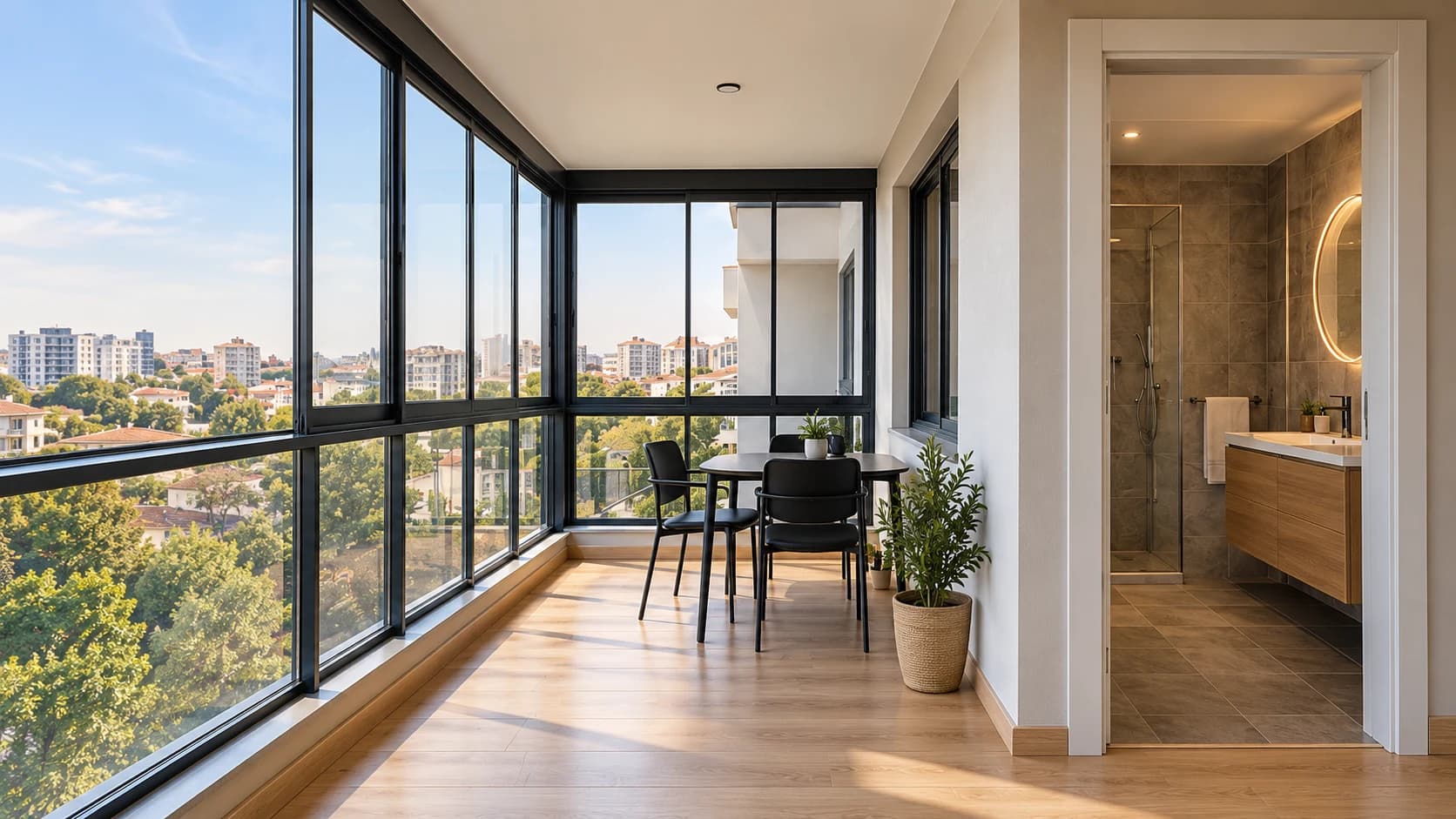 Cam balkon ve banyo yenileme yaşam alanı